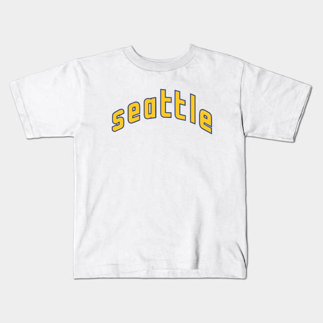 Defunct Seattle Pilots Baseball 1969 Kids T-Shirt by LocalZonly